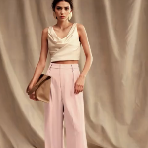 Calça Anewsta rosa bebê