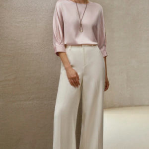 Blusa em Cetim Rosa Bebê
