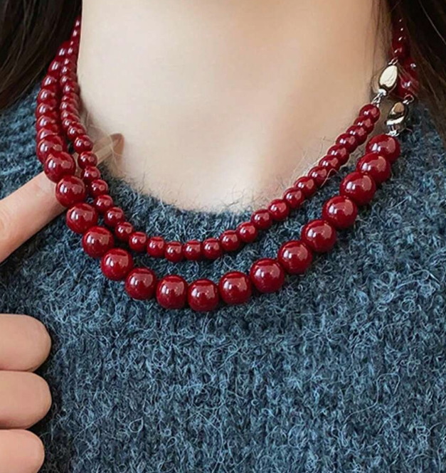 Colar de pérola fantasia